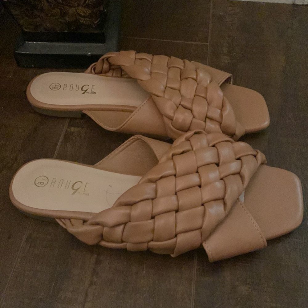 Braided Tan Sandals - Picture 3 of 5